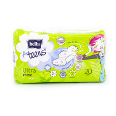 Гігієнічні прокладки Bella Teens RELAX green tea 4+краплі дуо 20шт