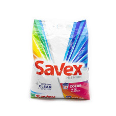 Пральний порошок автомат Savex Premium автомат 2in1 COLOR 2.25 кг