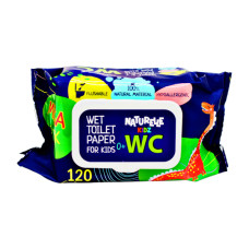 Вологий туалетний папір NATURELLE KIDS 120 шт