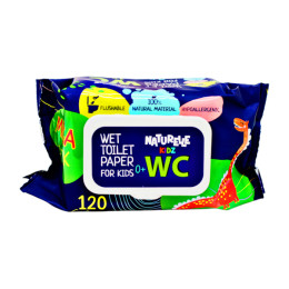Вологий туалетний папір NATURELLE KIDS 120 шт