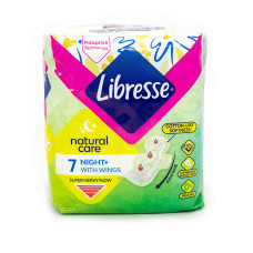 Гігієнічні прокладки Libresse Natural Care Maхi Night soft 7шт