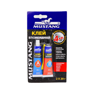 Клей ЕПОКСИДНИЙ А+В MUSTANG тюбики інд.блістер MG10