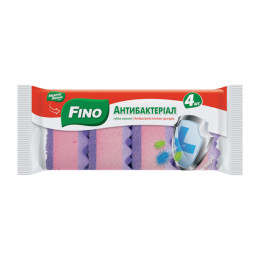 Губки кухонні Антибактеріальні FINO 18 4 шт