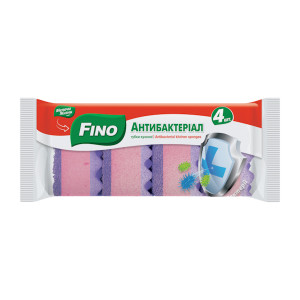 Губки кухонні Антибактеріальні FINO 18 4 шт