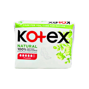 Гігієнічні прокладки Кotex NATURAL супер 7шт