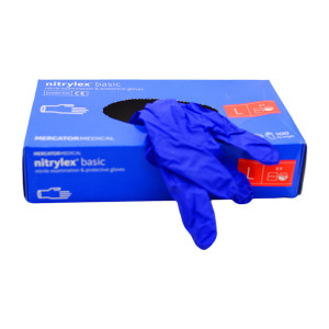 Рукавиці нітрил Nitrylex Basic сині L 2 шт пара